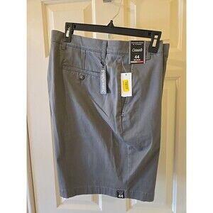 Roundtree & Yorke Casuals Classic Fit Flat Front Big Man Shorts Grey Mens 44x9